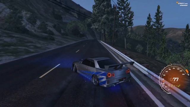 GTA 5 RP Drift. Nissan Skyline R34 GT-R аренда. Сложно, но можно.