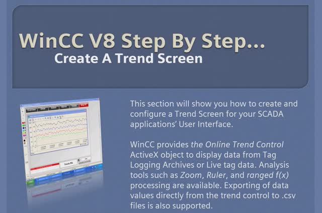 WinCC v8.0 Step By Step 19 Create a Trend Screen with Trend Control #winccguru смотреть онлайн