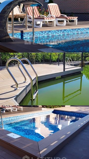 Зона вокруг бассейна из ДПК! смотреть онлайн