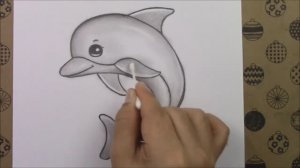 Как нарисовать милого дельфина шаг за шагом, как сделать простые рисунки животных карандашом