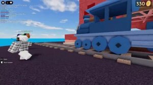 Играю с другом в «Сбросить вещи и людей» в Roblox.