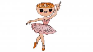 Как нарисовать Балерину Капучино мем от итальянского Brainrot