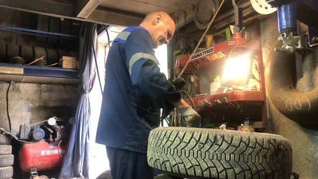 Сборка шин б/у на новые стальные штампы