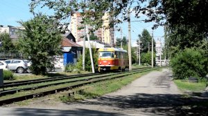 Трамвай Tatra T3SU-3052. Бескондукторный вагон.