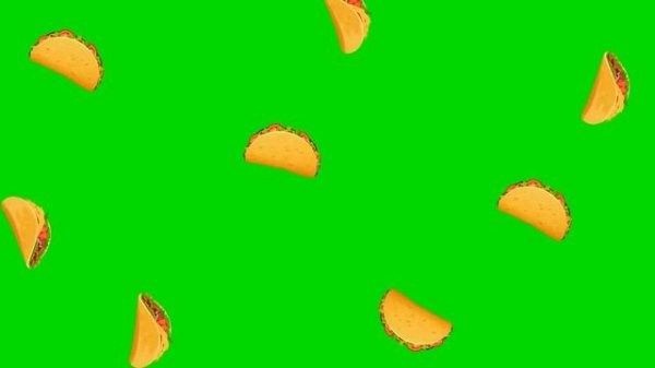 Тако падает на зеленом фоне / Taco Green Screen Falling video loops