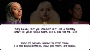 LISA ft. DOJA CAT & RAYE - BORN AGAIN (ПЕРЕВОД | COLOR CODED LYRICS)