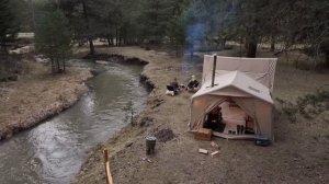 ATIK лагерь на берегу. Жаркое в горшке