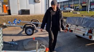 Легковой прицеп МЗСА 817710.024 с кузовом 185х123см, наклонная платформа, видео обзор treily.ru