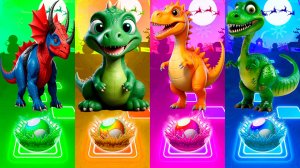 ЧЕЛОВЕК ПАУК ДИНОЗАВР VS ДРУГИХ ДИНОЗАВРОВ | МУЛЬТФИЛЬМЫ ДИНОЗАВРЫ в Tiles Hop 52 серия