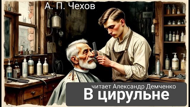 Онлайн рассказ Чехова "В цирульне". Аудиокнига смотреть онлайн