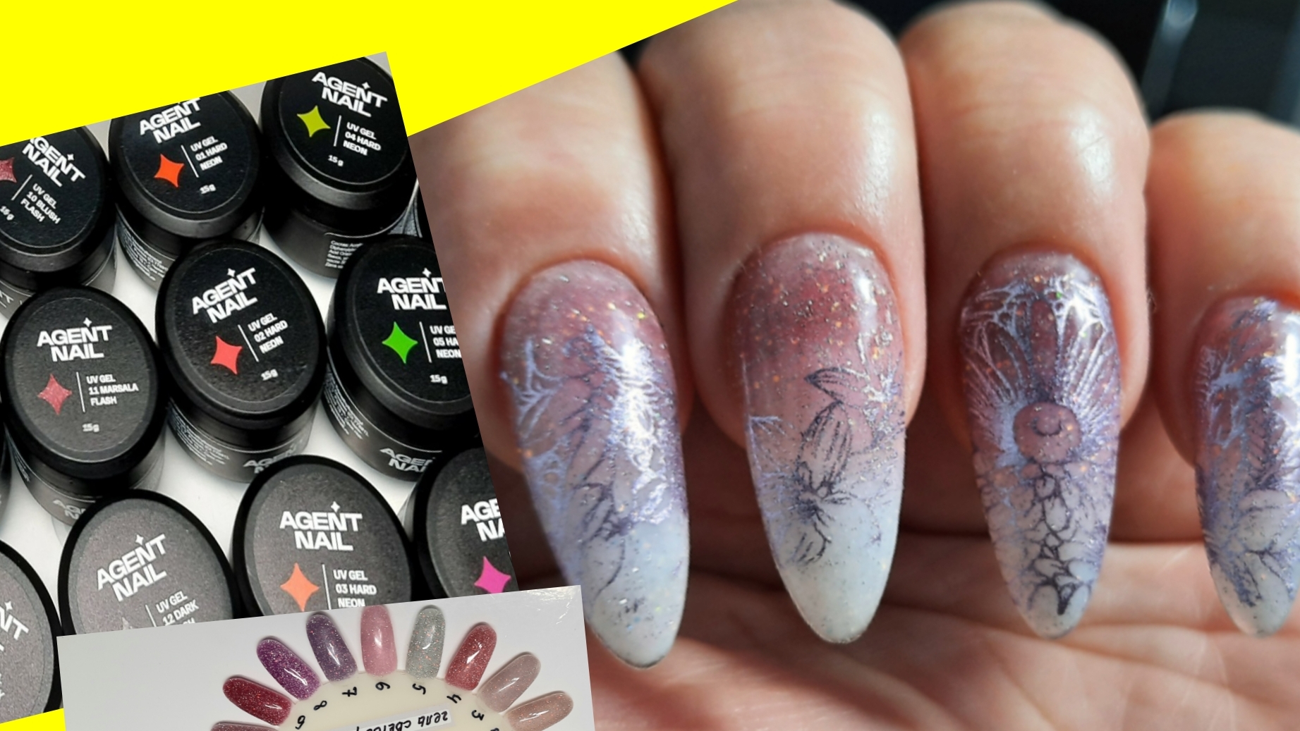 *669*Обзор гелей AGENT NAIL.Тестирую на себе.Наращивание на Гелевые типсы.Тройной градиент. смотреть онлайн