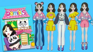 Книга-домик Domikis для бумажной куклы. Играем с куклой и ее питомцем, наряжаем, веселимся