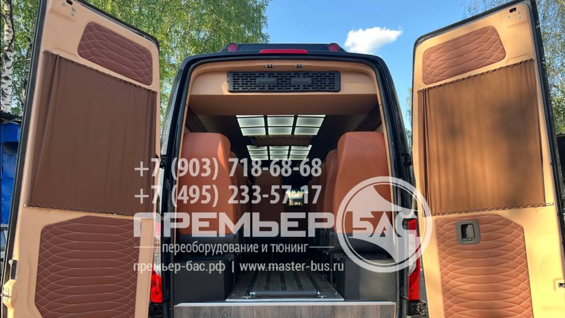 Мерседес Спринтер 907 из маршрутки в комфортный микроавтобус для предоставления ритуальных услуг