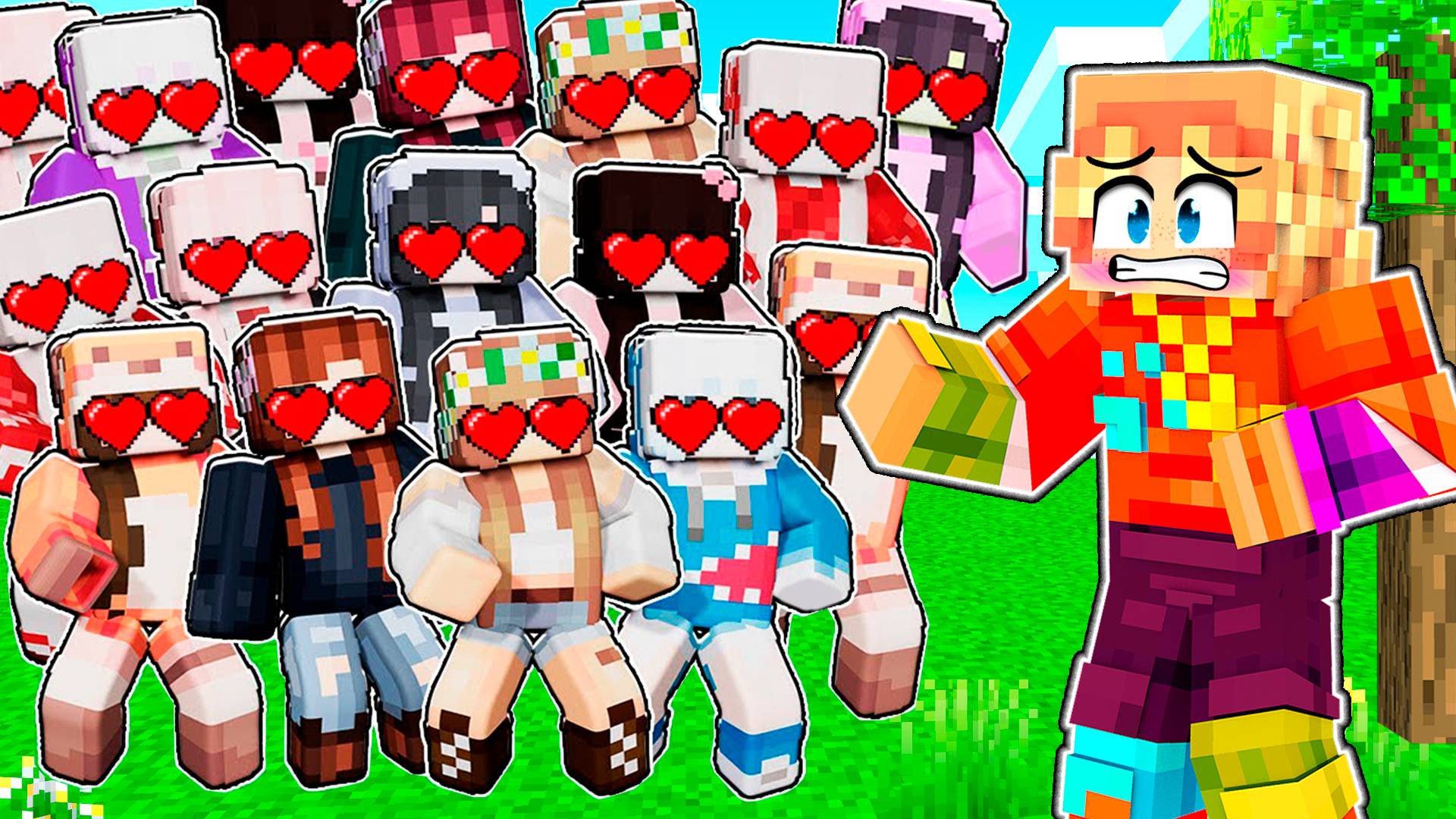 😱 100 ФАНАТОК ВЛЮБИЛИСЬ В МЕНЯ в МАЙНКРАФТ! смотреть онлайн