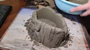 Домашний декор из цемента. Поделка своими руками.