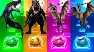 ПЛАВАЮЩИЕ ДИНОЗАВРЫ VS ЛЕТАЮЩИХ ДИНОЗАВРОВ | МУЛЬТФИЛЬМЫ ДИНОЗАВРЫ в Tiles Hop 50 серия