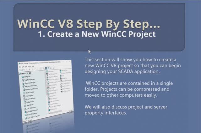 WinCC v8.0 Step By Step 2 Create a New WinCC Project смотреть онлайн