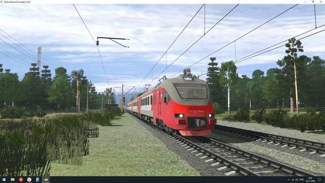 ЭП3Д-0066, обкатка. Запуск и движение. Trainz 22.
