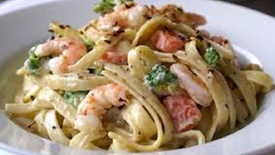 МАКАРОНЫ Паста Сливочная с Креветками!!!