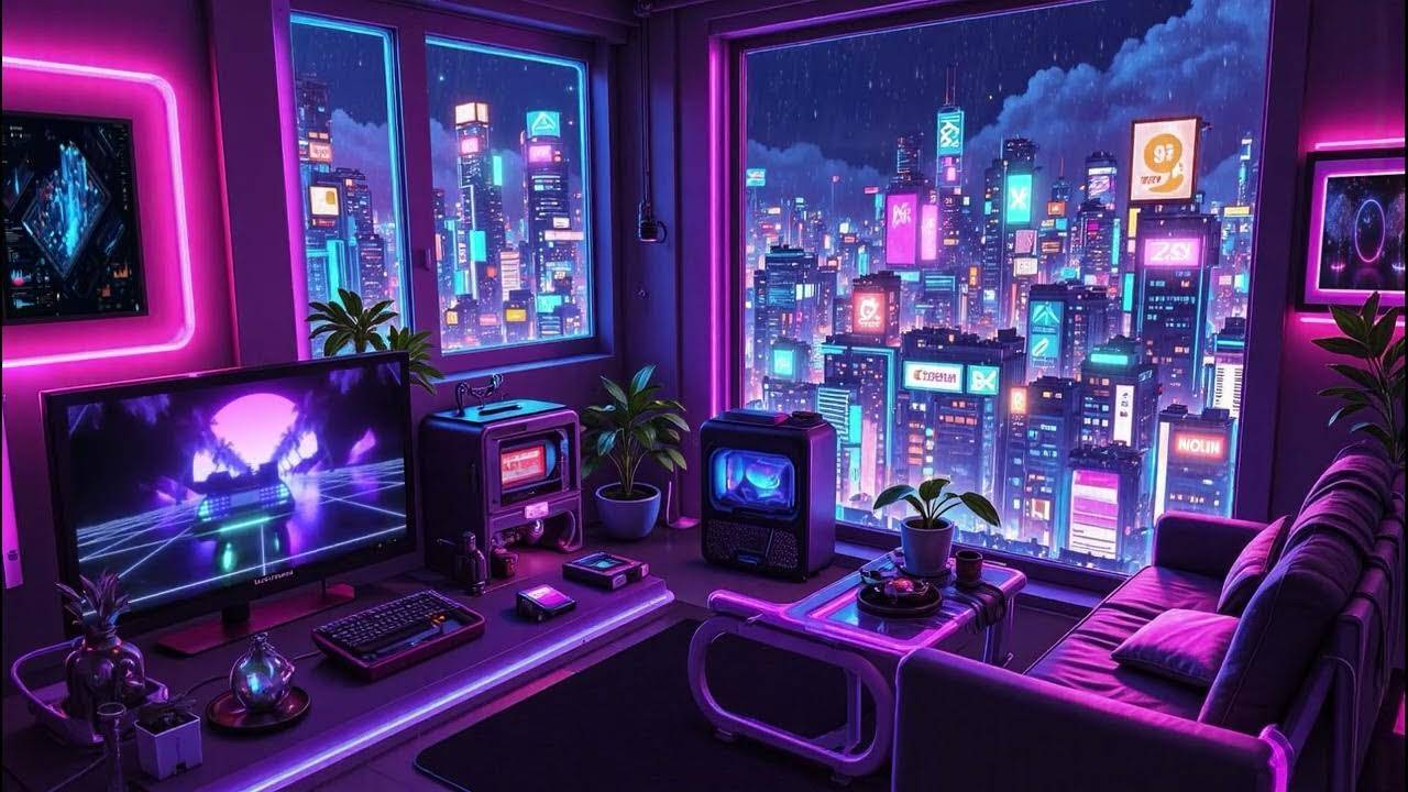 Skyline Ambience – Lofi Hip Hop Vibes City Rainfall Focus & Calm Night 🌆 Lofi Rain Playlist смотреть онлайн