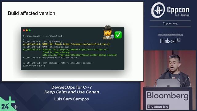 Lightning Talk: DevSecOps for C++? Keep Calm and use Conan - Luis Caro Campos - CppCon 2024 смотреть онлайн