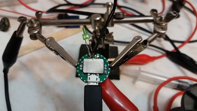 Работа платы зарядки.