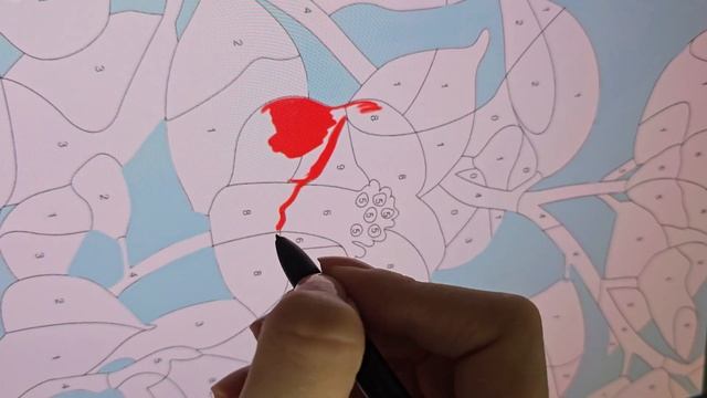 Раскрашиваем раскраску по номерам на планшете Samsung смотреть онлайн