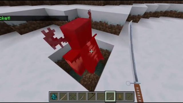 МОД НА КЛЕНОК РАССЕКАЮЩИЙ ДЕМОНОВ В МАЙНКРАФТ ПЕ !