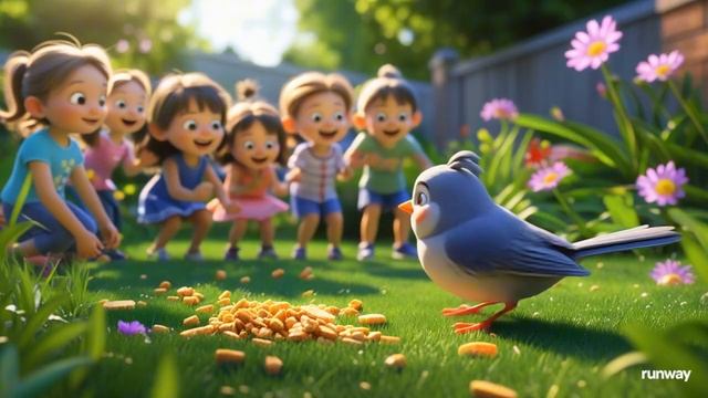 Воробей-непоседа — детская песенка с мультяшным клипом! смотреть онлайн