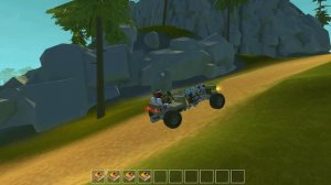 Машина с поршневым двигателем и передачами. [Scrap Mechanic]