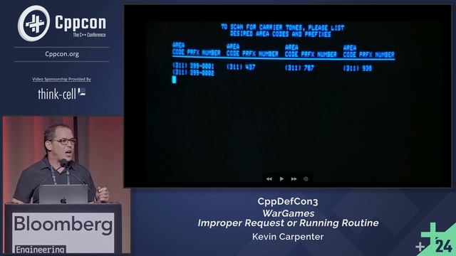 Lightning Talk: CppDefCon3 - WarGames - Kevin Carpenter - CppCon 2024 смотреть онлайн