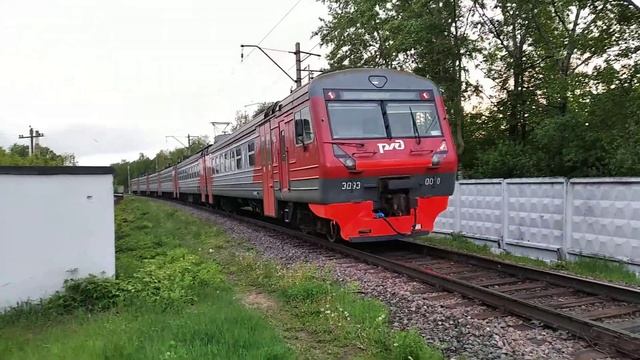 Электричка ЭД9Э номер 0010 Н.Новгород-Заволжье. смотреть онлайн