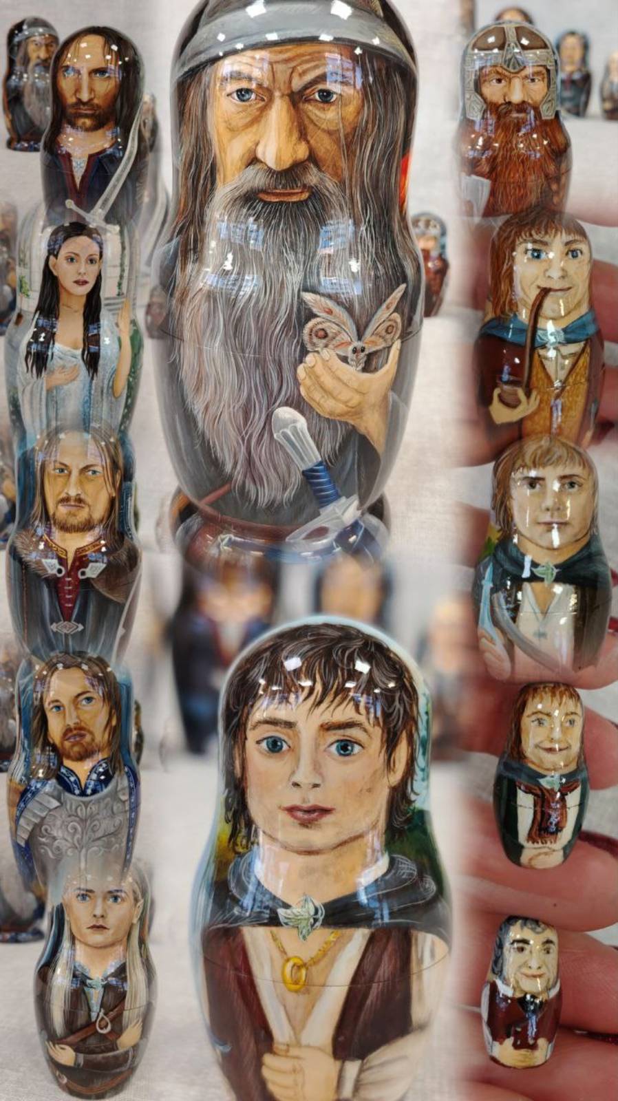 Матрешка ВЛАСТЕЛИН КОЛЕЦ Авторская роспись