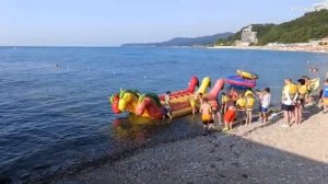 Пляж Небуг сегодня 10 июня 2025. Туапсинский район. Краснодарский край. Море и погода сейчас