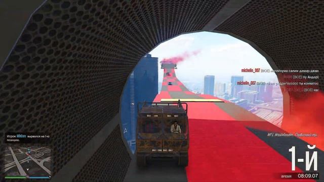 ПРЫЖКИ НА СТЕНКЕ И ТОЛКУЧКА НА СПУСКЕ ГТА 5 ОНЛАЙН / GTA 5 смотреть онлайн