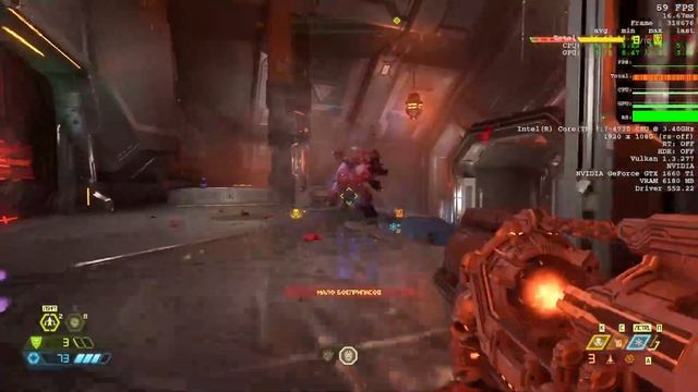 DOOM ETERNAL GIGABYTE GeForce GTX 1660 Ti (как работает на этой карте)