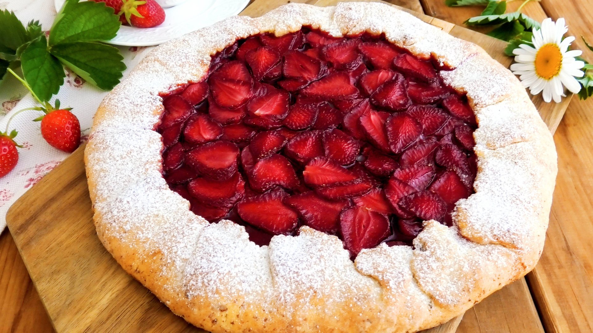 🍓Клубничная галета на творожном тесте