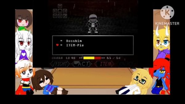 Реакция Андертейл на Undertale The Hacker Ending - Vhs Sans 1-3 Фазы (Рим?