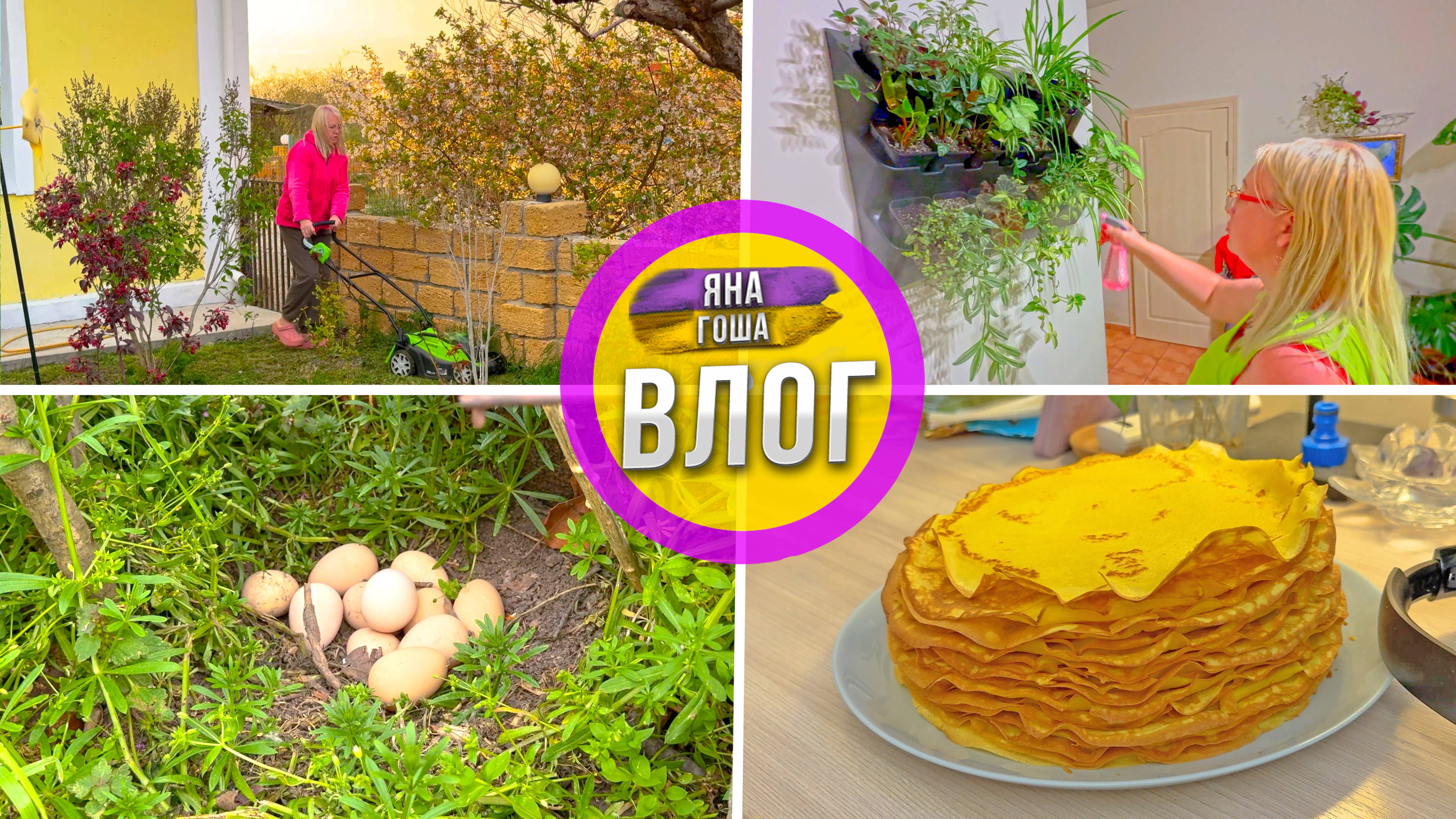 Жизнь в селе. Работы и забот больше чем времени сутках. Яйца везде. Фиалки. Блины как приз! смотреть онлайн