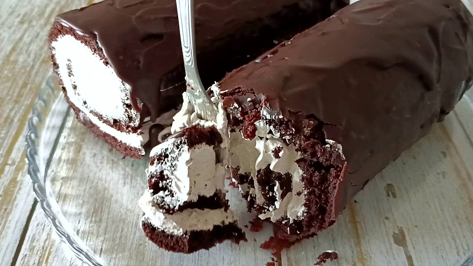 Шоколадный кето рулет "Чешский" без сахара и без глютена! смотреть онлайн