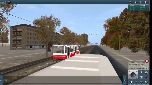 Трамвай отправляется с конечной остановки ЖД вокзал с