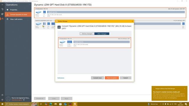 Как динамический диск превратить в базовый БЕЗ ПОТЕРИ
