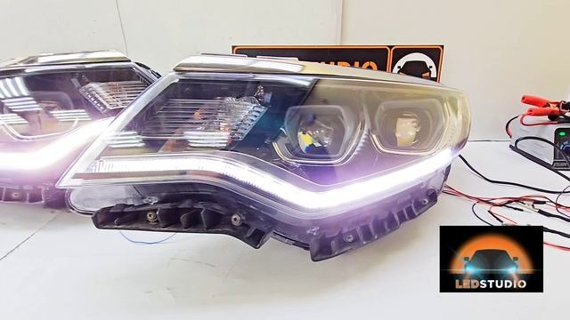 Kia Optima комплект светодиодных тюнинг фар смотреть онлайн