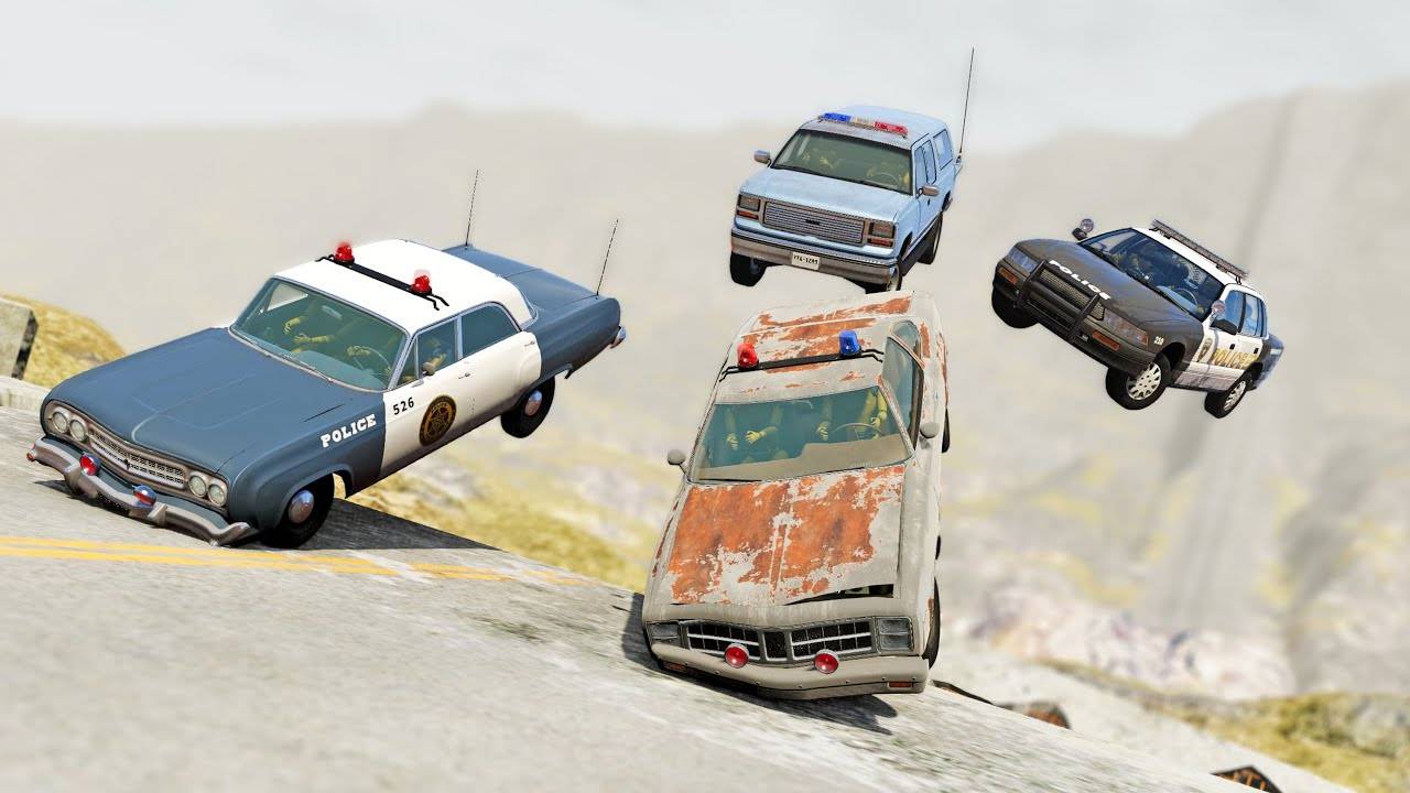 BeamNG Drive - Битва полицейских машин смотреть онлайн