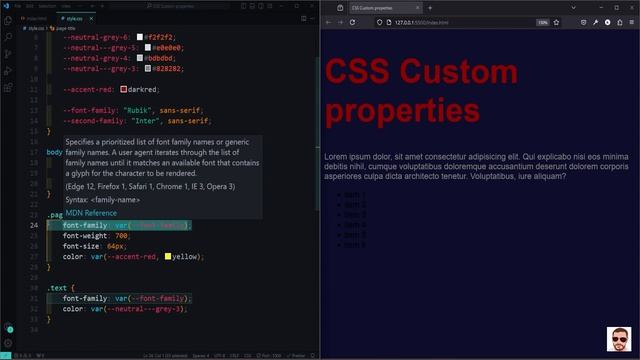 CSS Custom Properties (переменные). Как использовать переменные смотреть онлайн