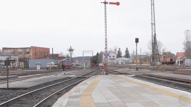 Уходящий паровоз / Departing Steamn Locomotive (4K, HQ Sound)