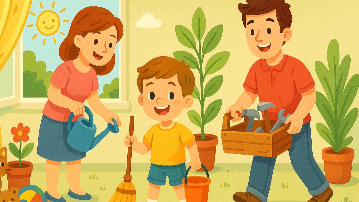 👦 Маленький помощник | 🎵 Добрая песенка | 👪 Мама | Папа | Я | Дружная семья | Клип | Дети | Дом смотреть онлайн