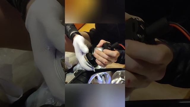 Установка би-лед модулей, линз на MAN, МАН! Полная разбор