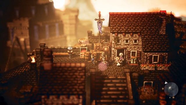 Прохождение Octopath Traveler - 086 - Квест Банды Наёмников, Скуч