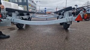 2-осный лодочный прицеп МЗСА 81773G.021 для катера до 5,6 м. Видео обзор Трейли.